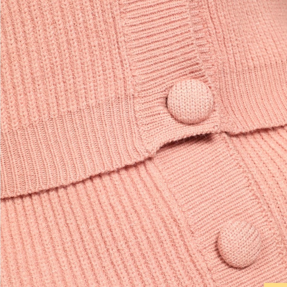 Lulu's Pink Ribbed Button-Front Knit Skirt Set - Picture 3 of 4